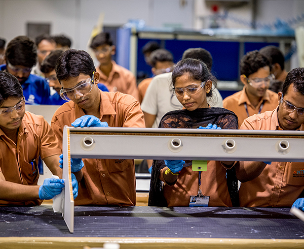 Young engineers get hands-on advanced manufacturing training in one of Boeing’s skill development programs running across the country.