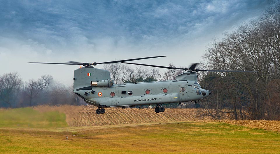 A sneak peek of the beautiful CH-47F(I) Chinooks that arrived in India in February 2019, at the Mundra Port in Gujarat, ahead of schedule.